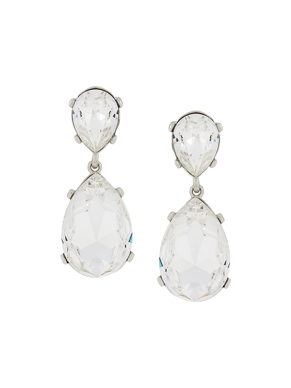 Kenneth Jay Lane crystal teardrop earrings - Silver von Kenneth Jay Lane