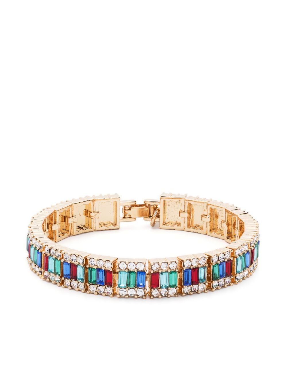 Kenneth Jay Lane crystal-trim baguette bracelet - Gold von Kenneth Jay Lane