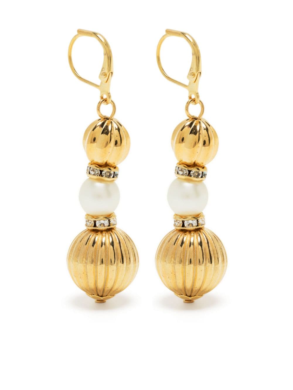 Kenneth Jay Lane faux pearl-embellished drop earrings - Gold von Kenneth Jay Lane