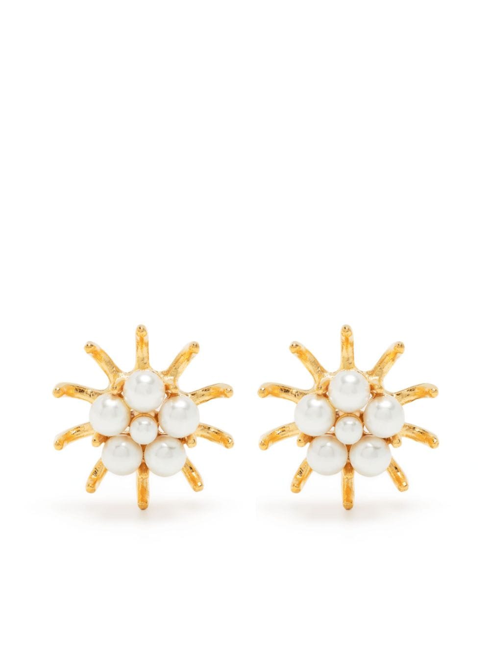 Kenneth Jay Lane faux pearl-embellished stud earrings - Gold von Kenneth Jay Lane