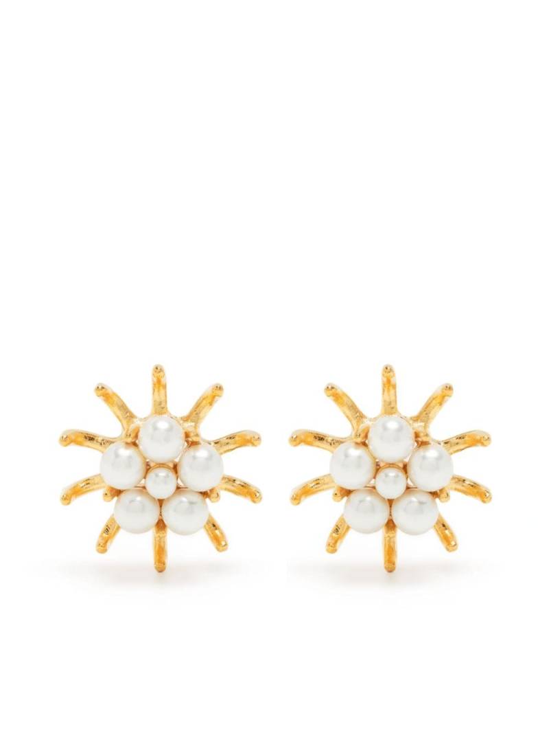 Kenneth Jay Lane faux pearl-embellished stud earrings - Gold von Kenneth Jay Lane