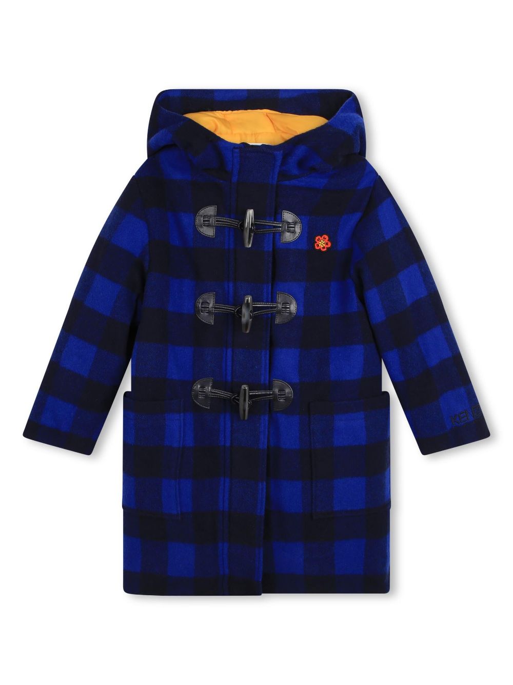 Kenzo Kids Boke Flower check-pattern coat - Black von Kenzo Kids