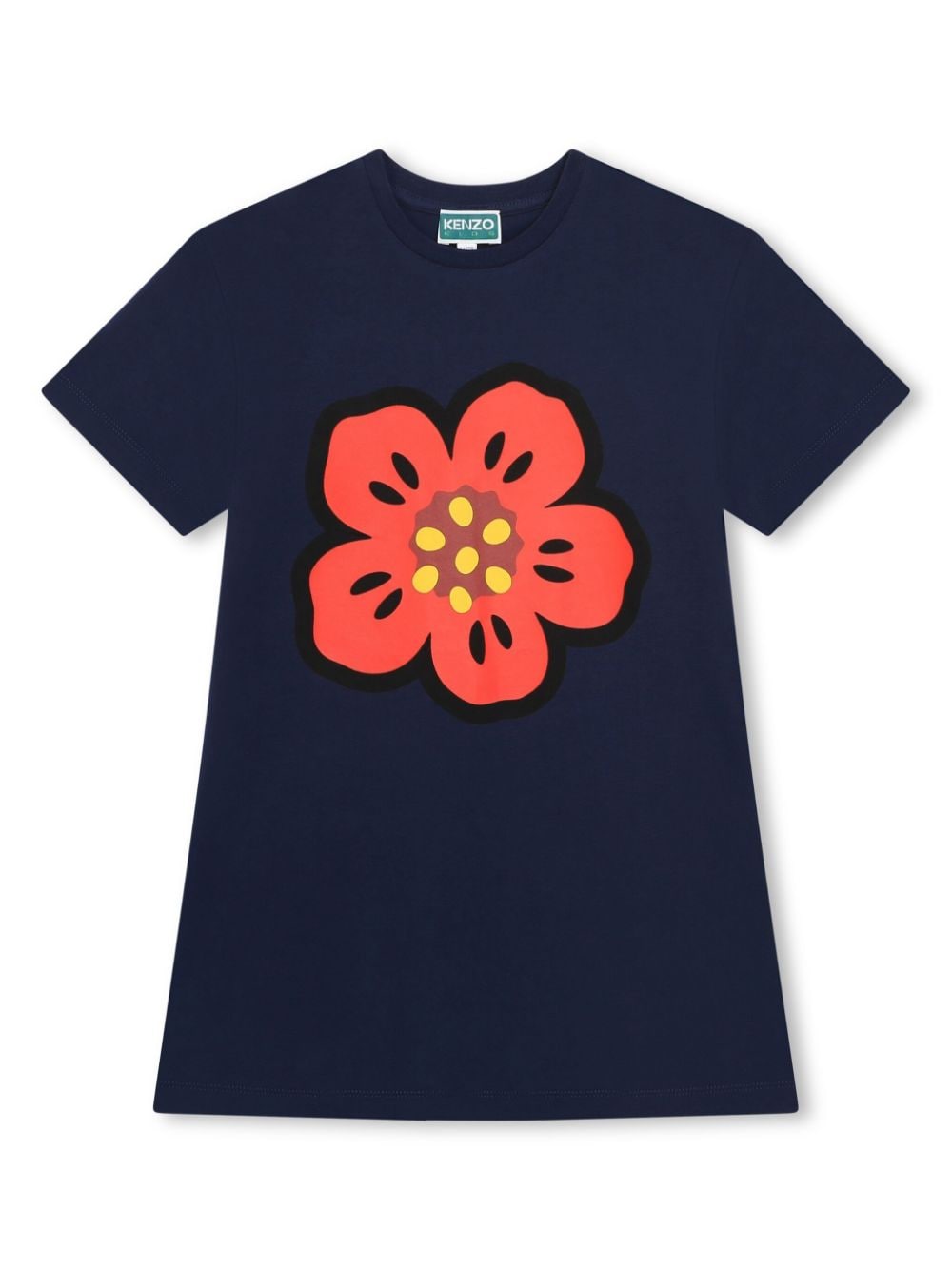 Kenzo Kids Boke Flower-print cotton dress - Blue von Kenzo Kids