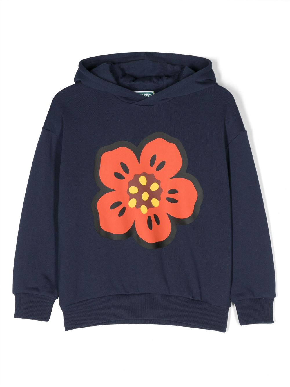 Kenzo Kids Boke Flower-print cotton hoodie - Blue von Kenzo Kids