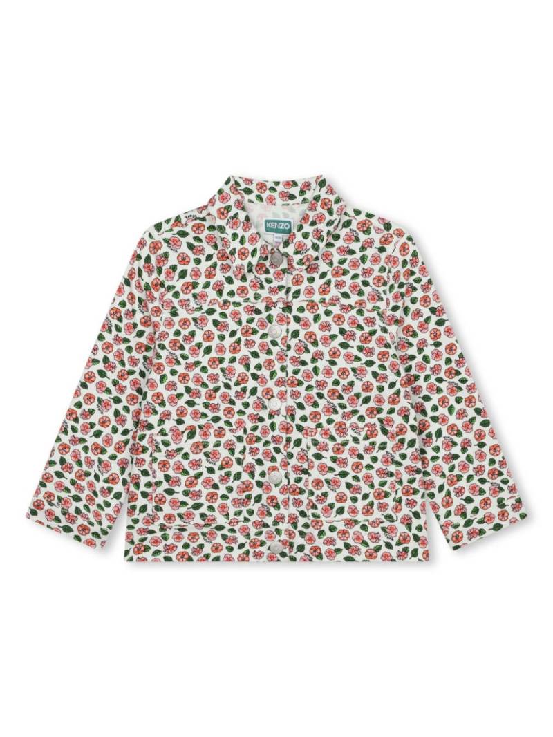 Kenzo Kids Boke floral-print button-front jacket - White von Kenzo Kids