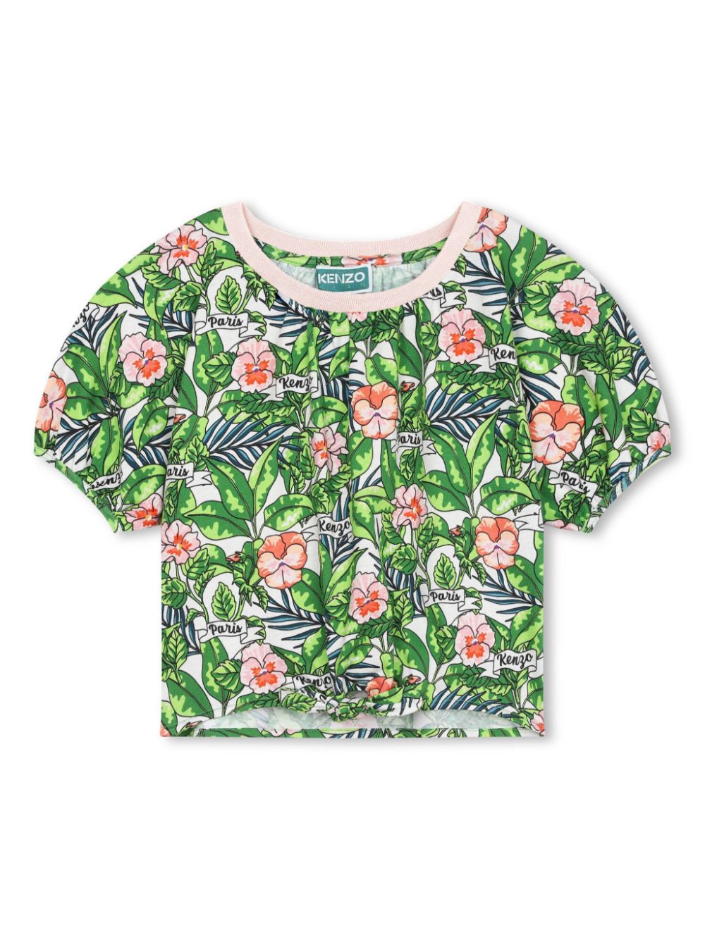 Kenzo Kids Boke-flower cotton T-shirt - Green von Kenzo Kids