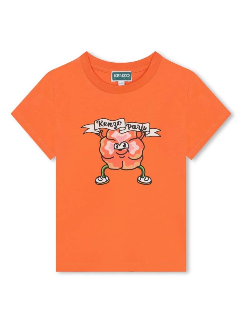 Kenzo Kids Boke-flower cotton T-shirt - Orange von Kenzo Kids