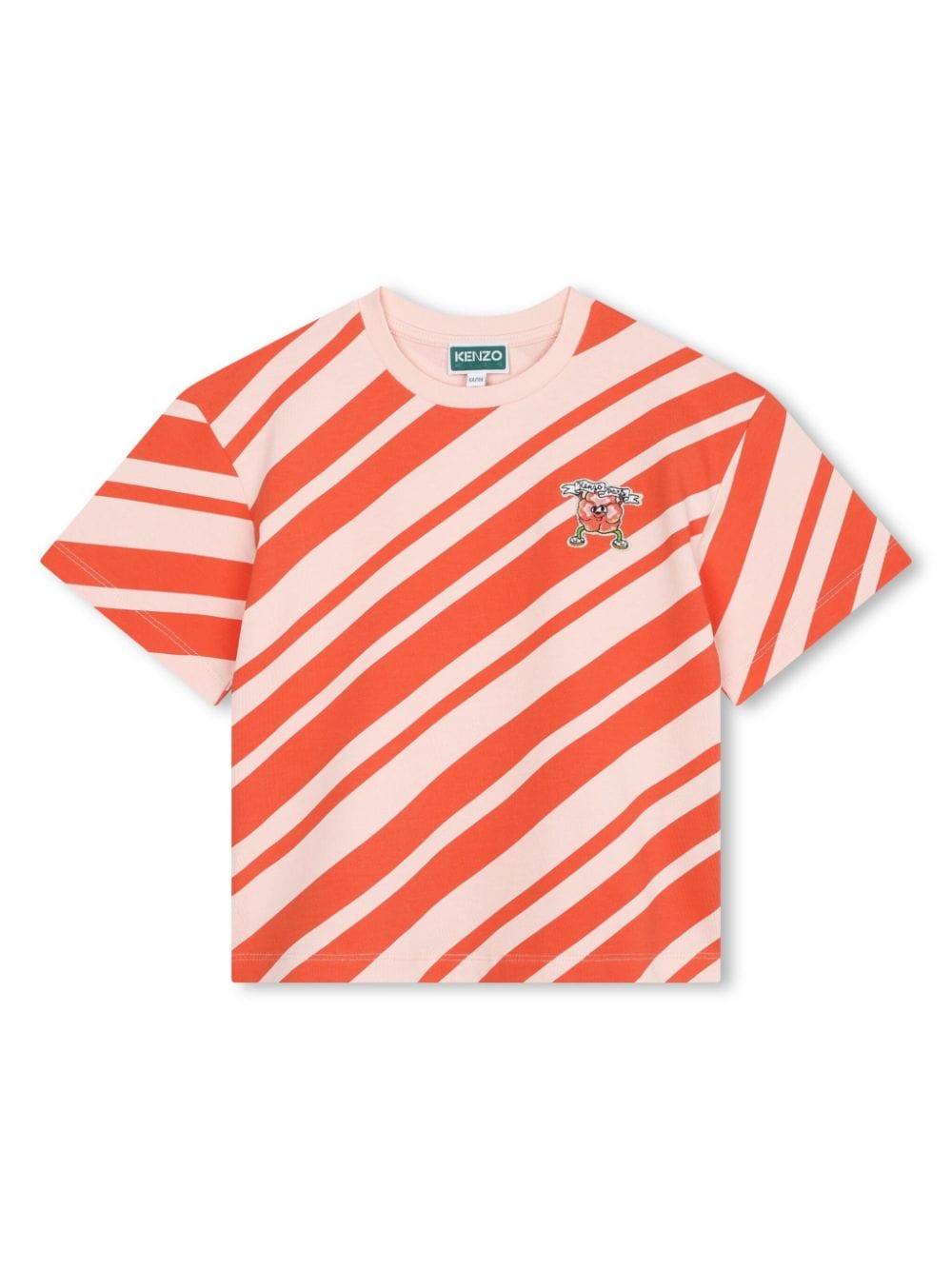 Kenzo Kids Boke-flower striped T-shirt - Orange von Kenzo Kids