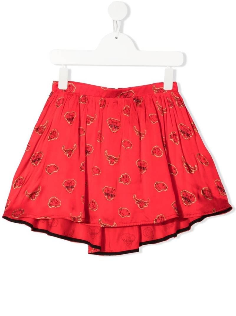 Kenzo Kids Chinese New Year skirt - Red von Kenzo Kids