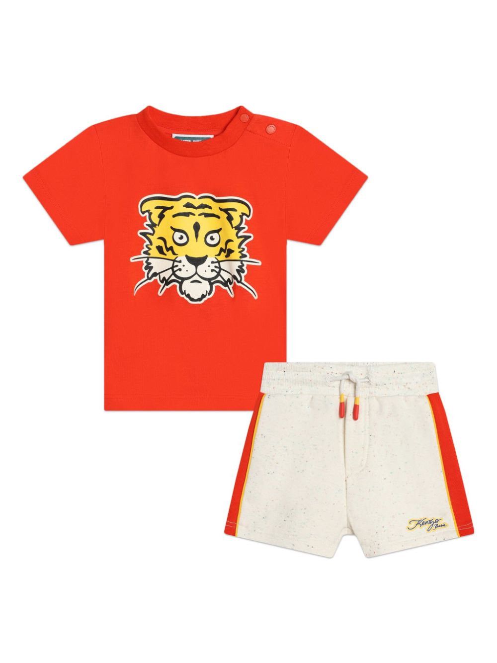 Kenzo Kids Kotora-print cotton shorts set - Red von Kenzo Kids