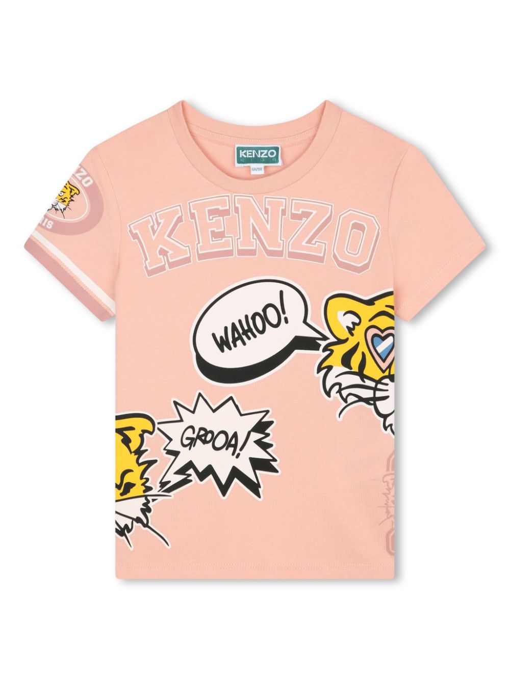 Kenzo Kids Tiger Head-motif cotton T-shirt - Pink von Kenzo Kids