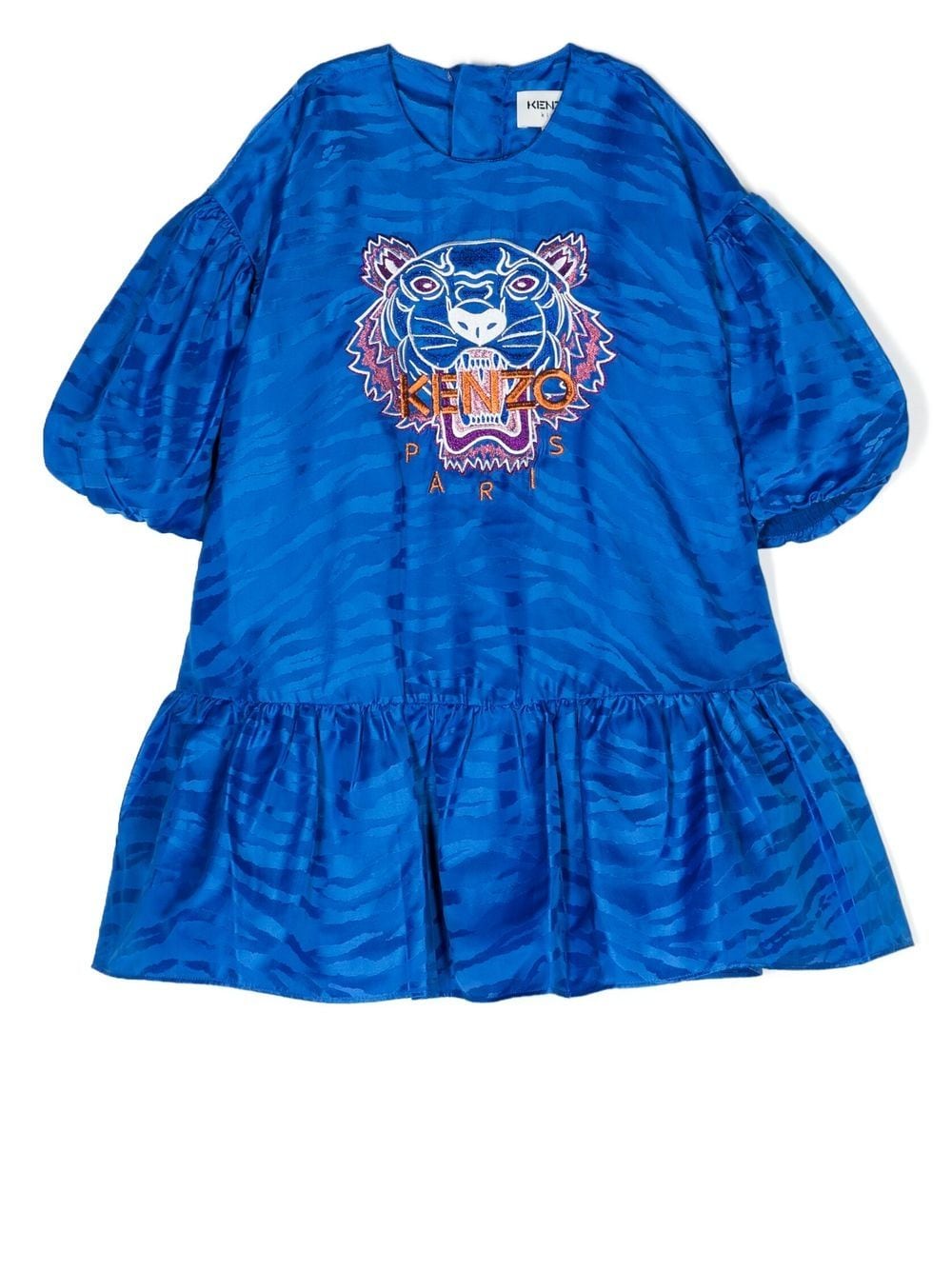 Kenzo Kids Tiger Head-motif dress - Blue von Kenzo Kids