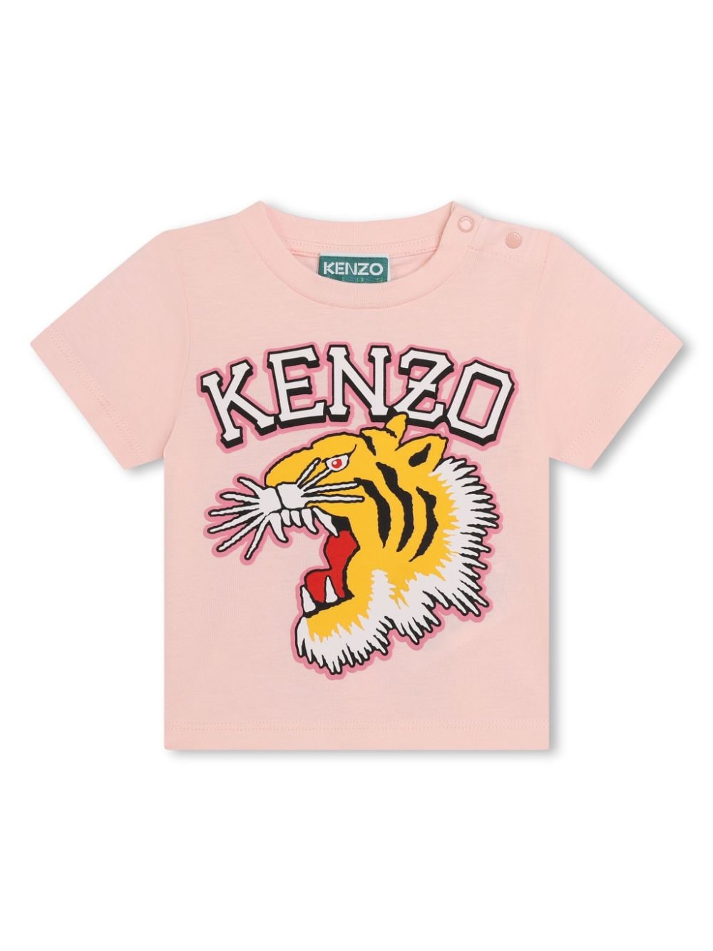 Kenzo Kids Tiger Head-print cotton T-shirt - Pink von Kenzo Kids