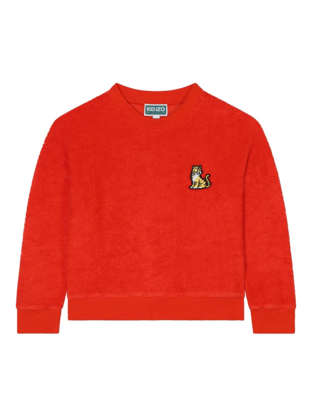 Kenzo Kids Tiger-embroidered terry-cloth sweatshirt von Kenzo Kids