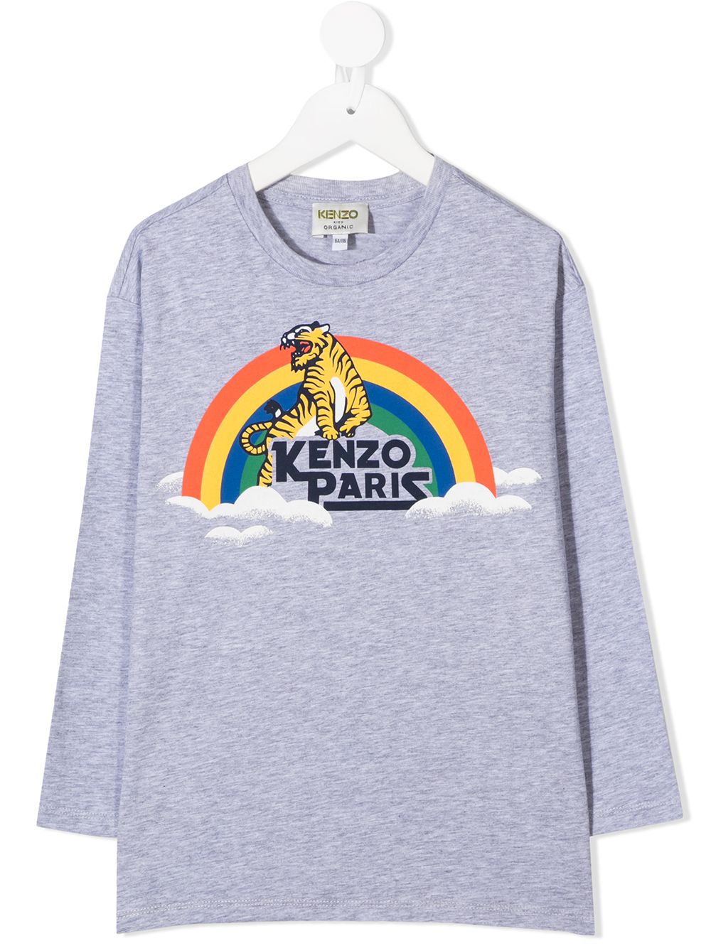 Kenzo Kids Tiger print long-sleeve T-shirt - Grey von Kenzo Kids
