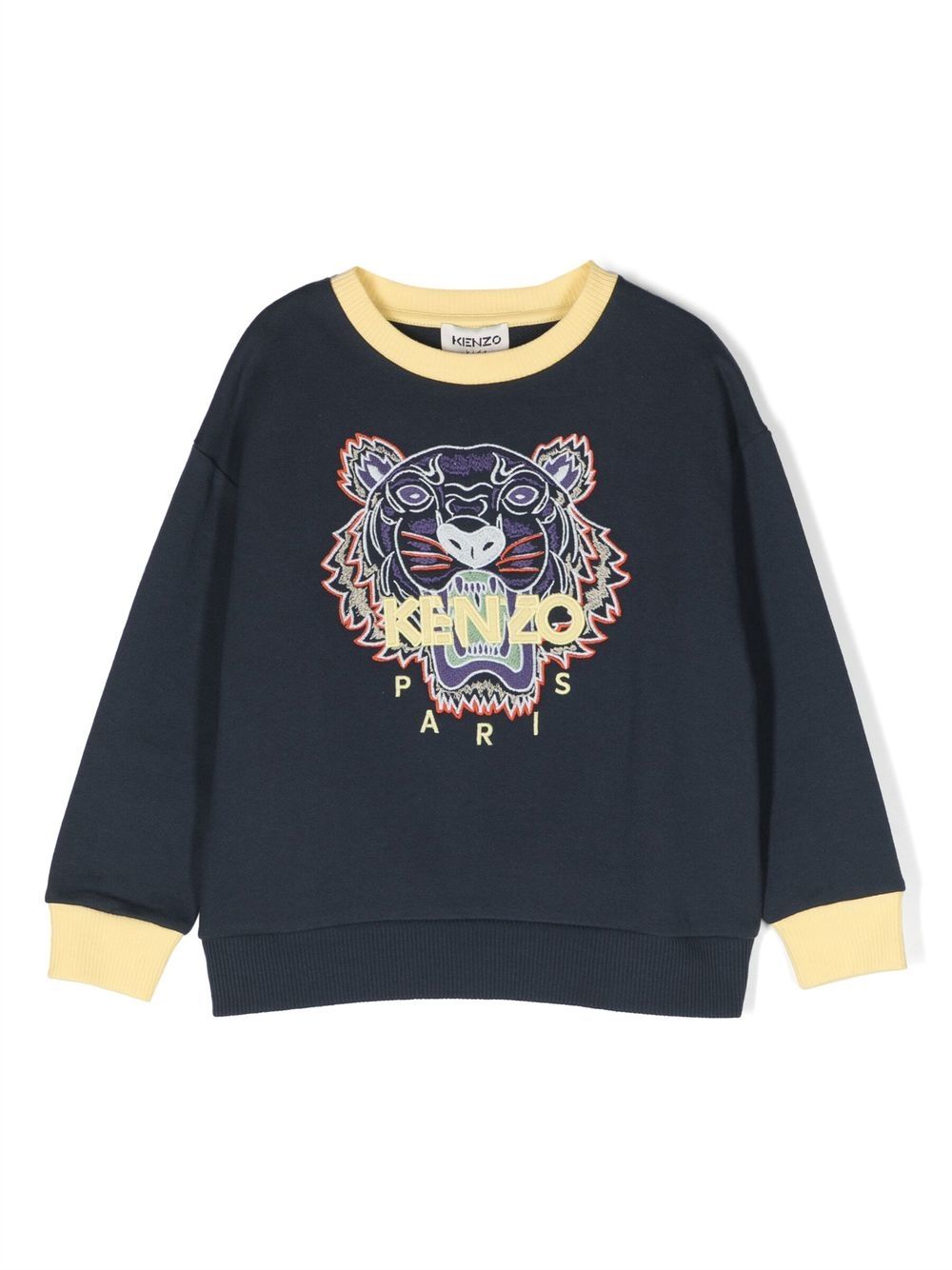 Kenzo Kids Tiger-print long-sleeved sweatshirt - Blue von Kenzo Kids