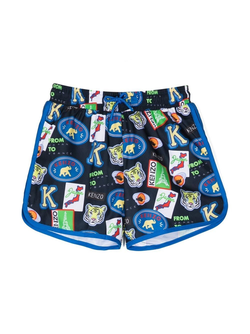 Kenzo Kids all-over graphic-print shorts - Black von Kenzo Kids