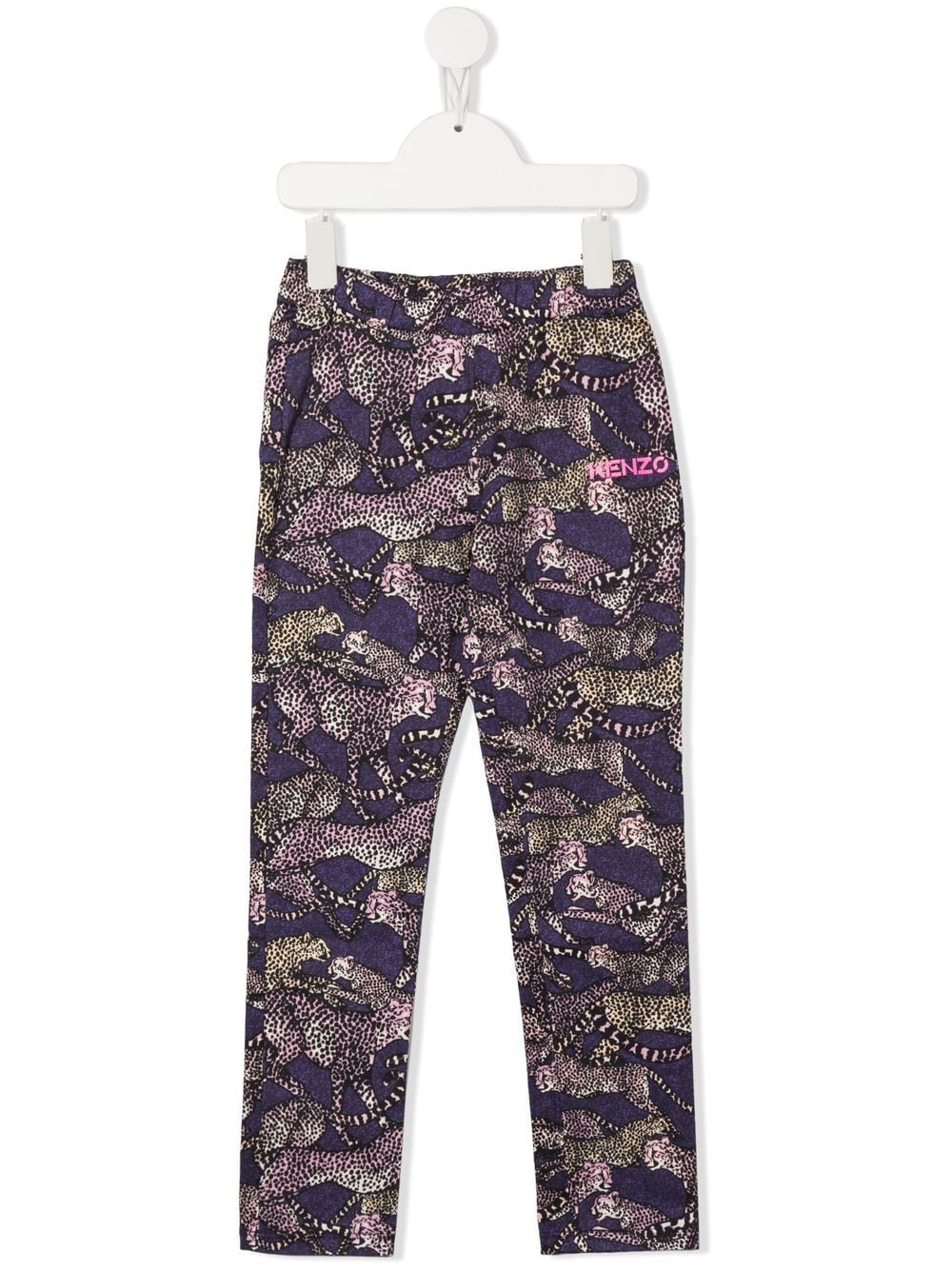 Kenzo Kids animal-print cotton leggings - Purple von Kenzo Kids