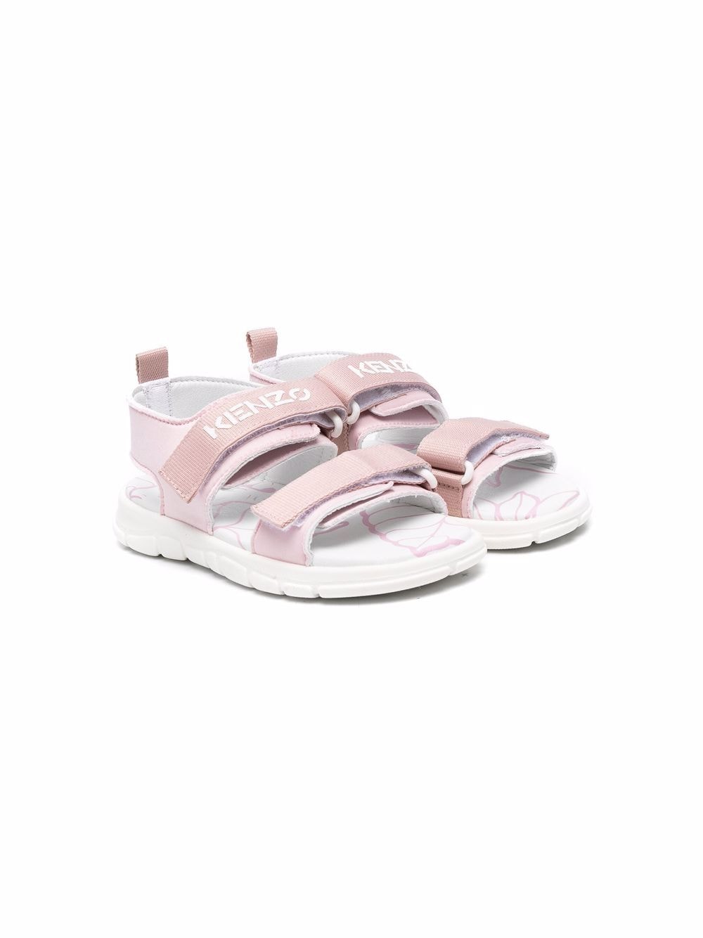 Kenzo Kids animal-print touch-strap sandals - Pink von Kenzo Kids