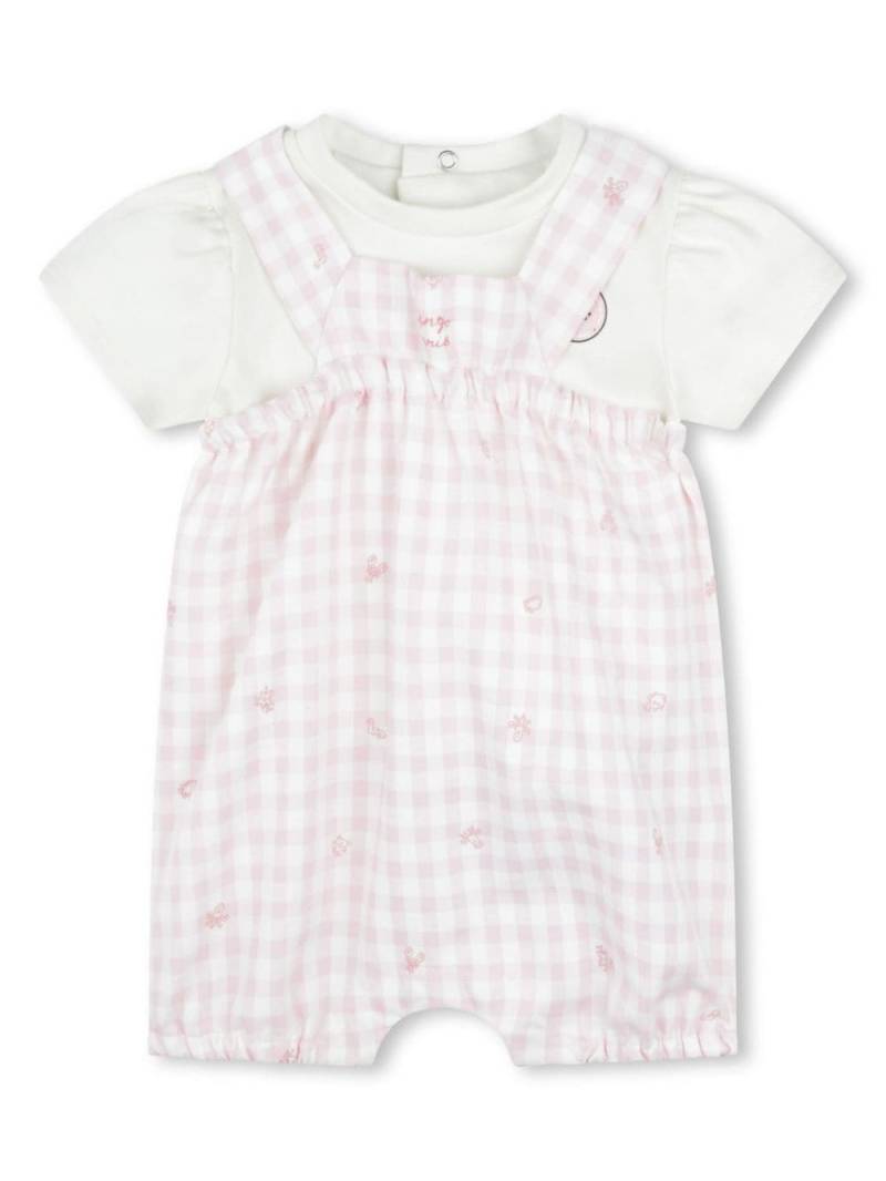 Kenzo Kids check-pattern cotton babygrow set - Neutrals von Kenzo Kids