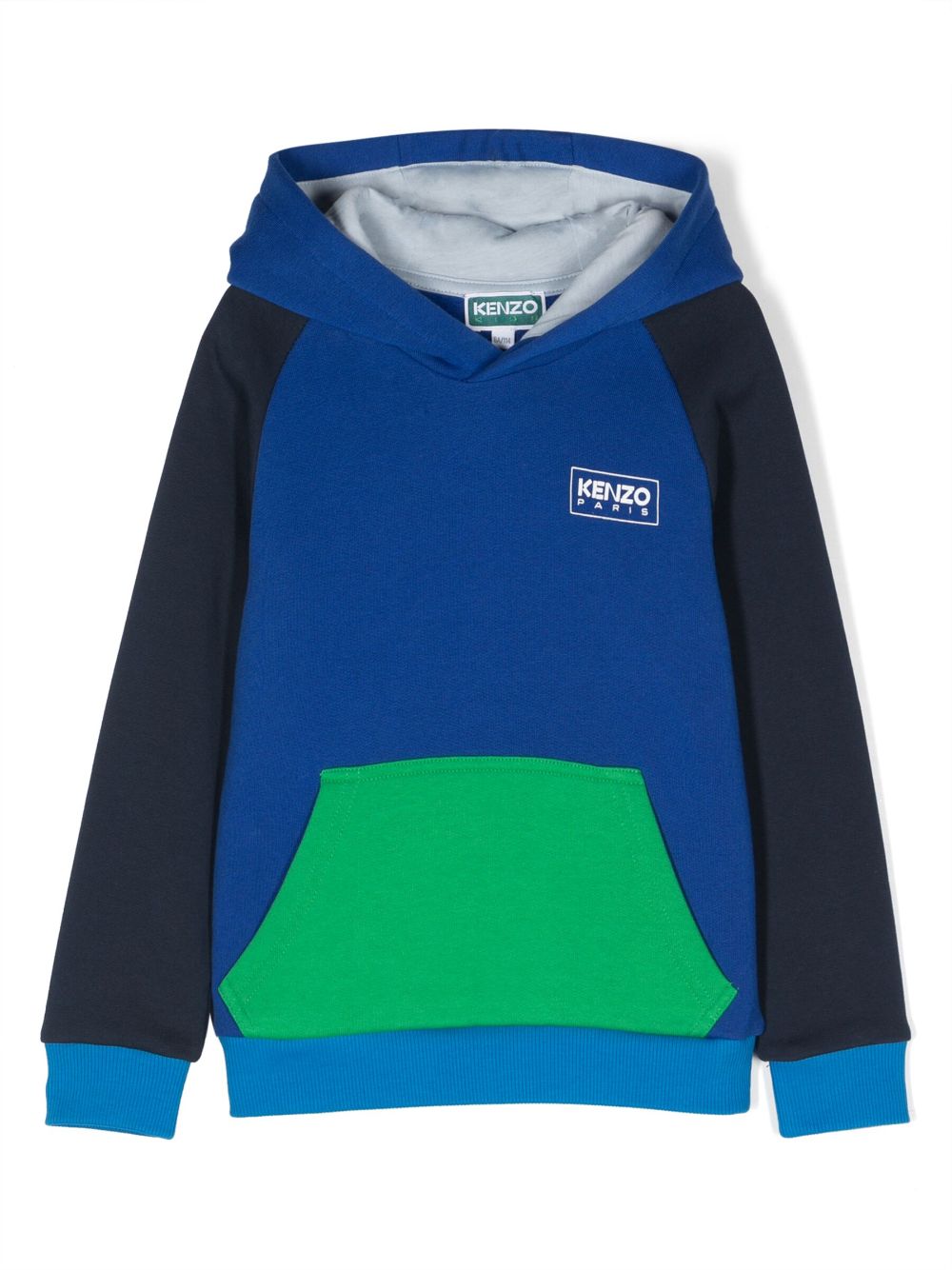 Kenzo Kids colour-block cotton hoodie - Blue von Kenzo Kids