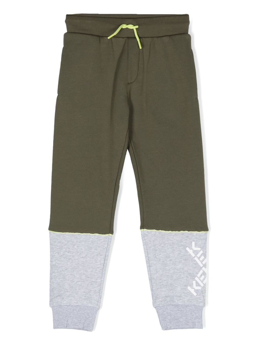 Kenzo Kids colour-block logo-print track-pants - Green von Kenzo Kids