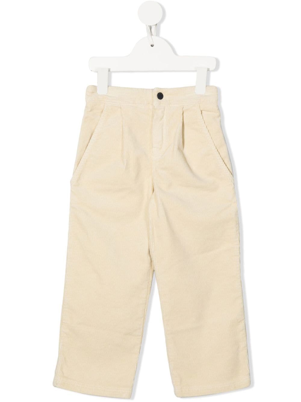 Kenzo Kids corduroy straight-leg trousers - Neutrals von Kenzo Kids