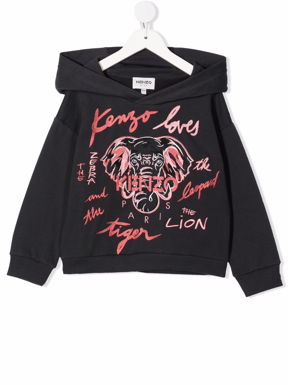 Kenzo Kids embroidered-logo hoodie - Grey von Kenzo Kids