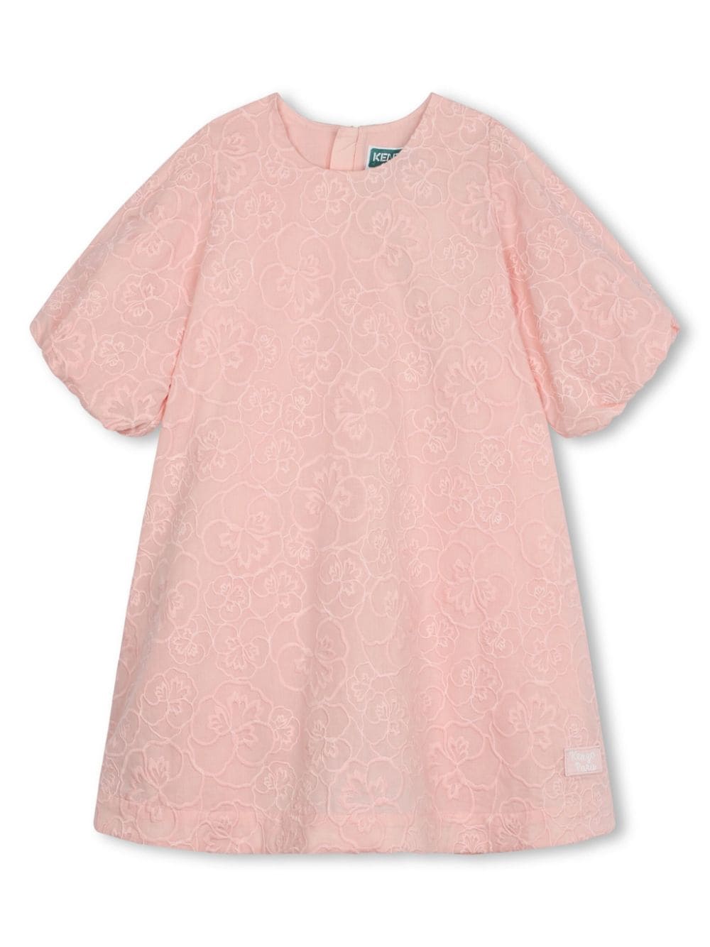 Kenzo Kids floral-embroidered cotton dress - Pink von Kenzo Kids