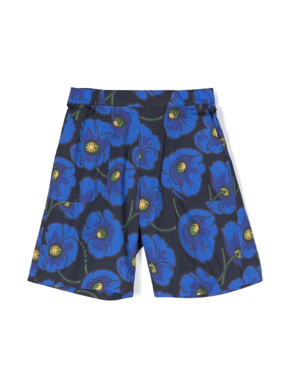 Kenzo Kids floral-print cotton shorts - Blue von Kenzo Kids