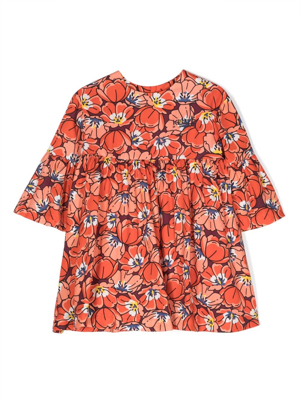 Kenzo Kids floral-print dress - Orange von Kenzo Kids