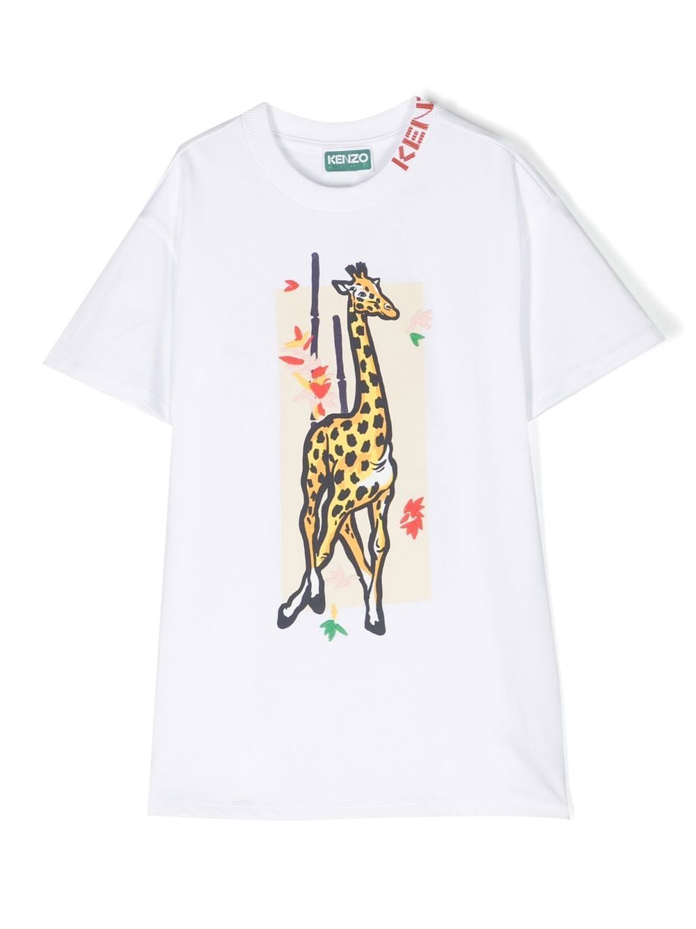 Kenzo Kids giraffe-print T-shirt dress - White von Kenzo Kids