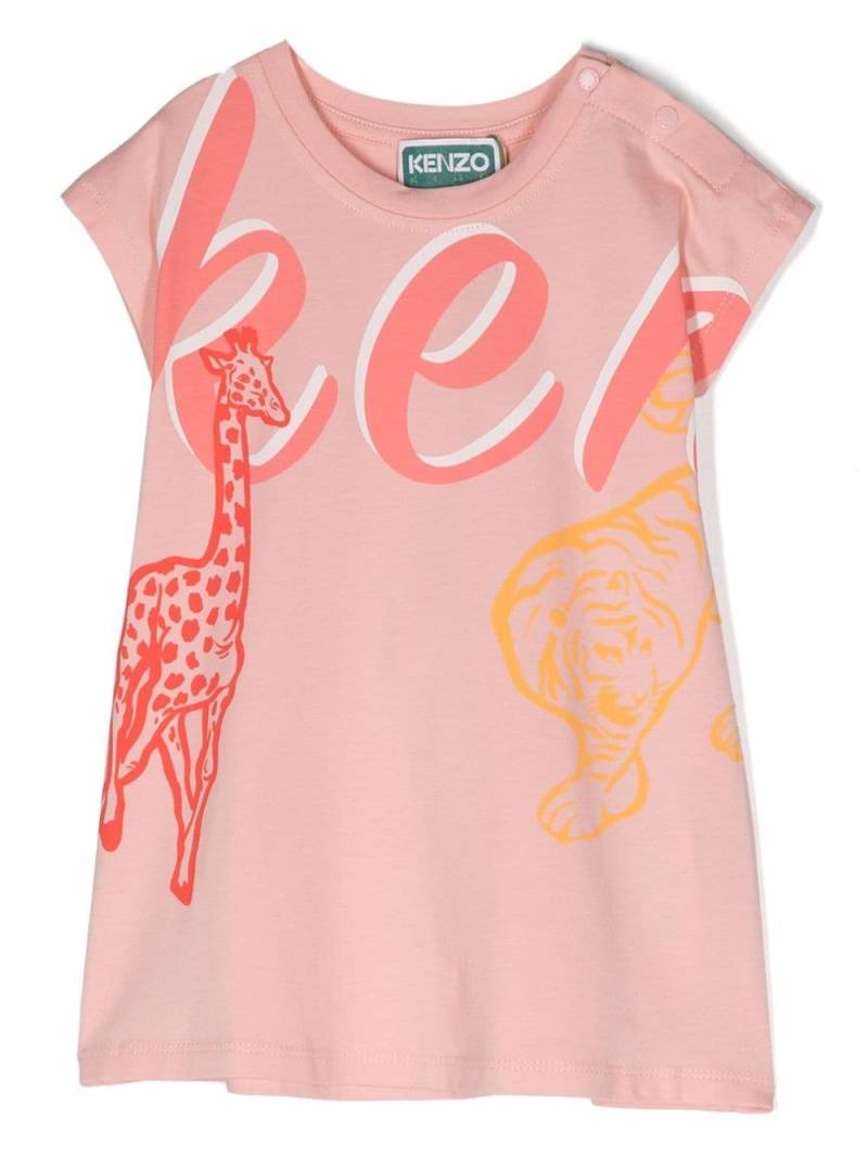 Kenzo Kids graphic print T-shirt dress - Pink von Kenzo Kids