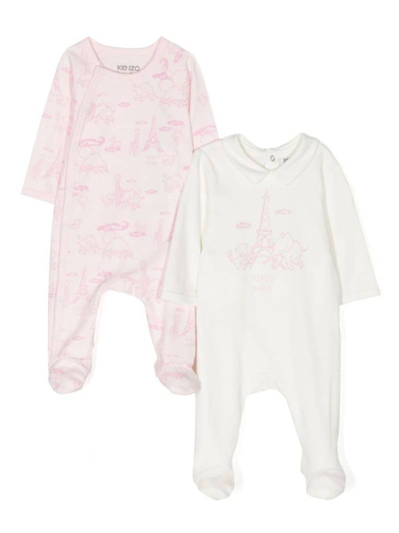 Kenzo Kids graphic-print cotton pajama (set of two) - Pink von Kenzo Kids