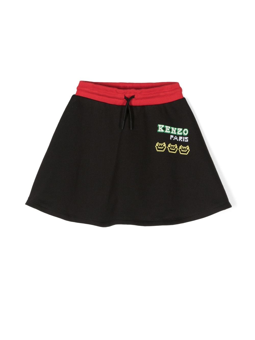 Kenzo Kids graphic-print drawstring skirt - Black von Kenzo Kids