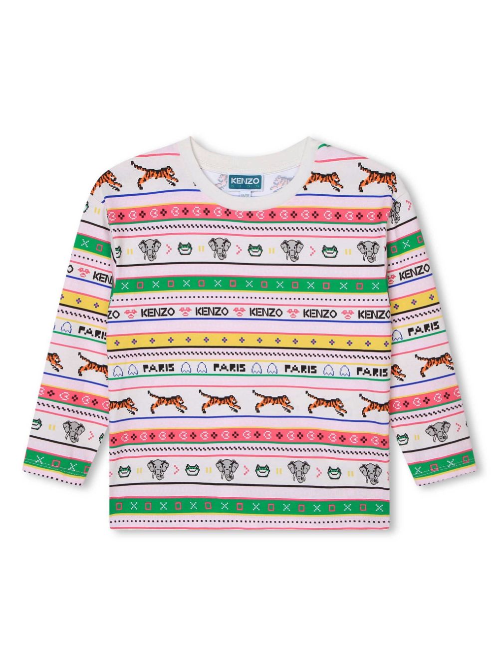 Kenzo Kids graphic-print long-sleeved T-shirt - Neutrals von Kenzo Kids