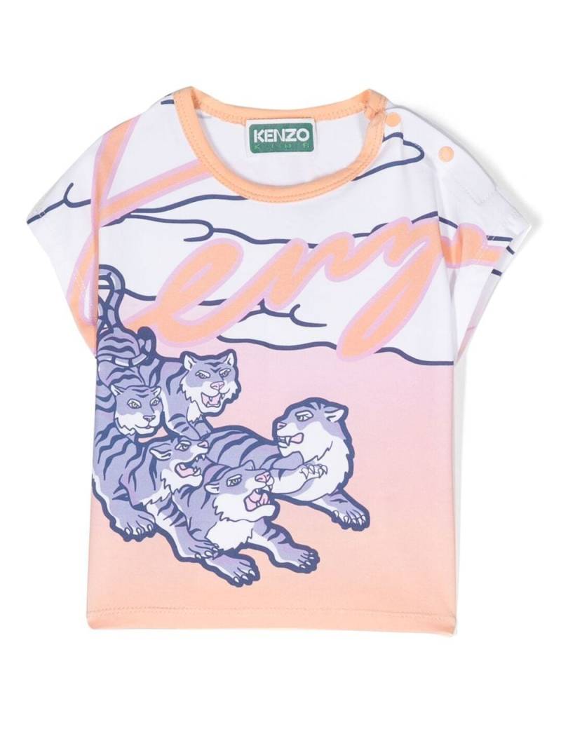 Kenzo Kids graphic-print short-sleeve T-shirt - Pink von Kenzo Kids