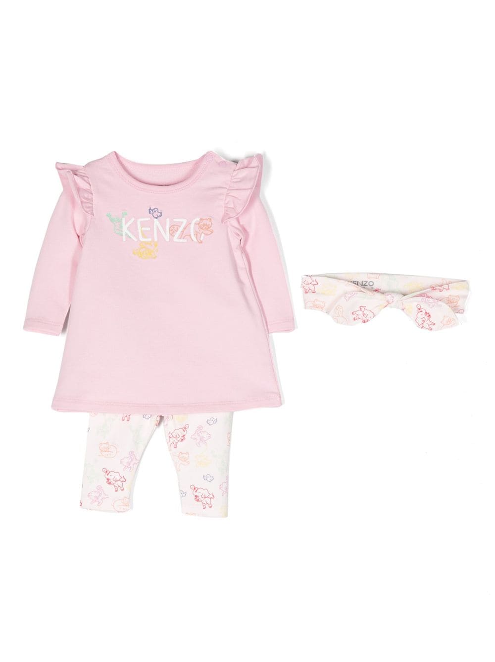 Kenzo Kids graphic-print three-piece set - Pink von Kenzo Kids