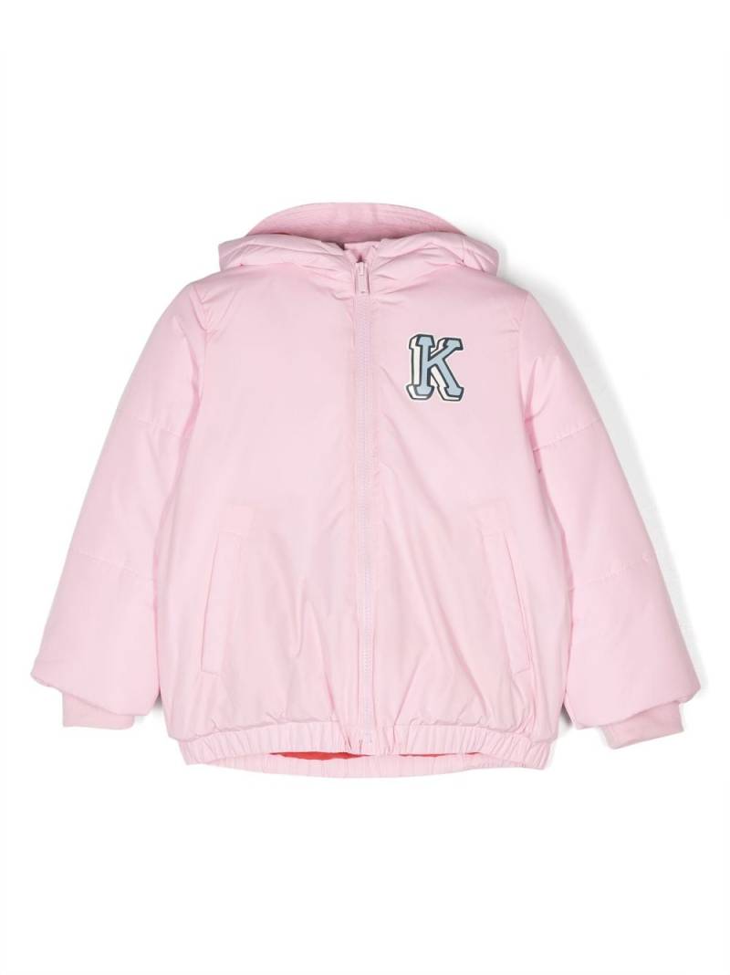 Kenzo Kids illustration-print padded hooded jacket - Pink von Kenzo Kids