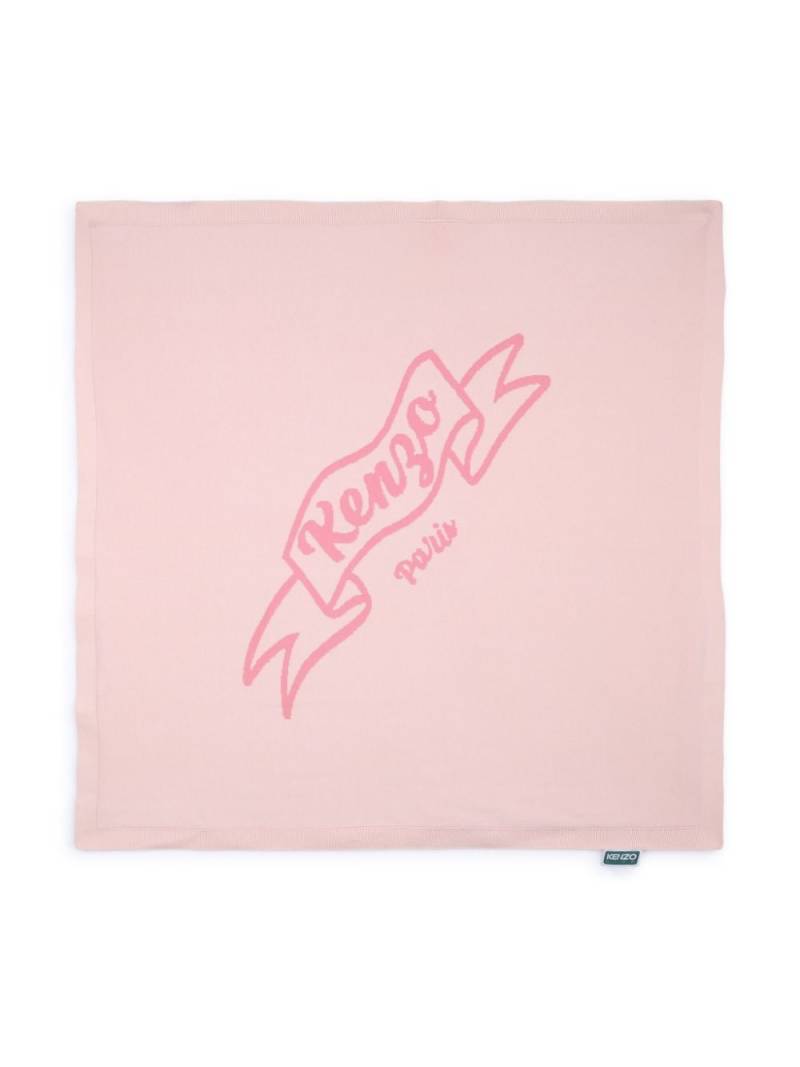 Kenzo Kids intarsia-knit blanket - Pink von Kenzo Kids