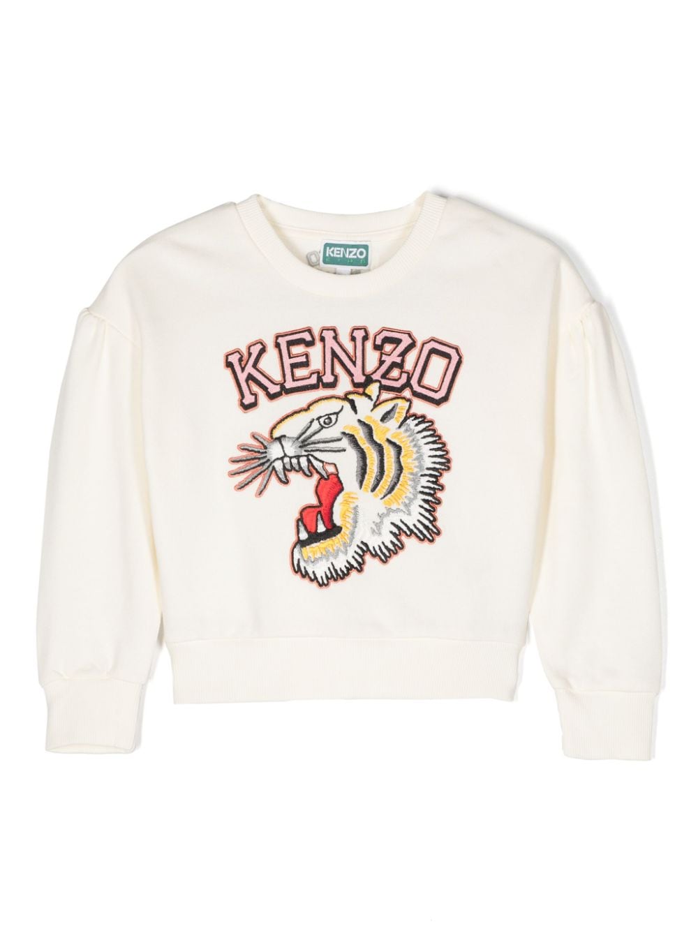 Kenzo Kids logo-appliqué cotton sweatshirt - Neutrals von Kenzo Kids
