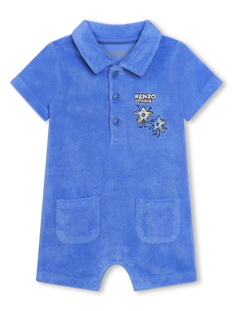 Kenzo Kids logo-appliqué terry-cloth shorties - Blue von Kenzo Kids