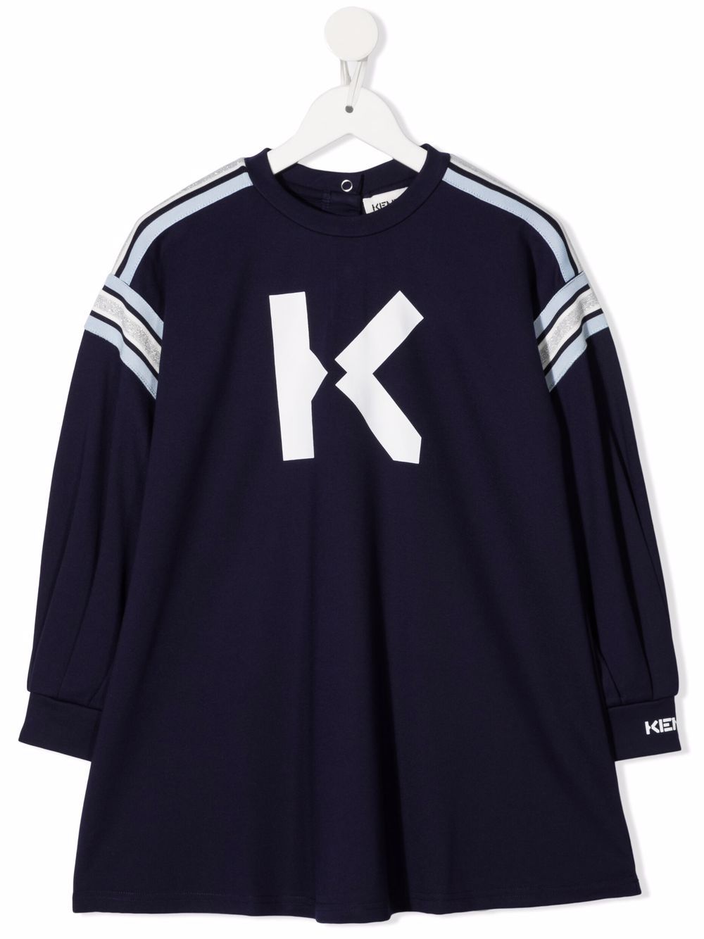 Kenzo Kids logo crew-neck dress - Blue von Kenzo Kids