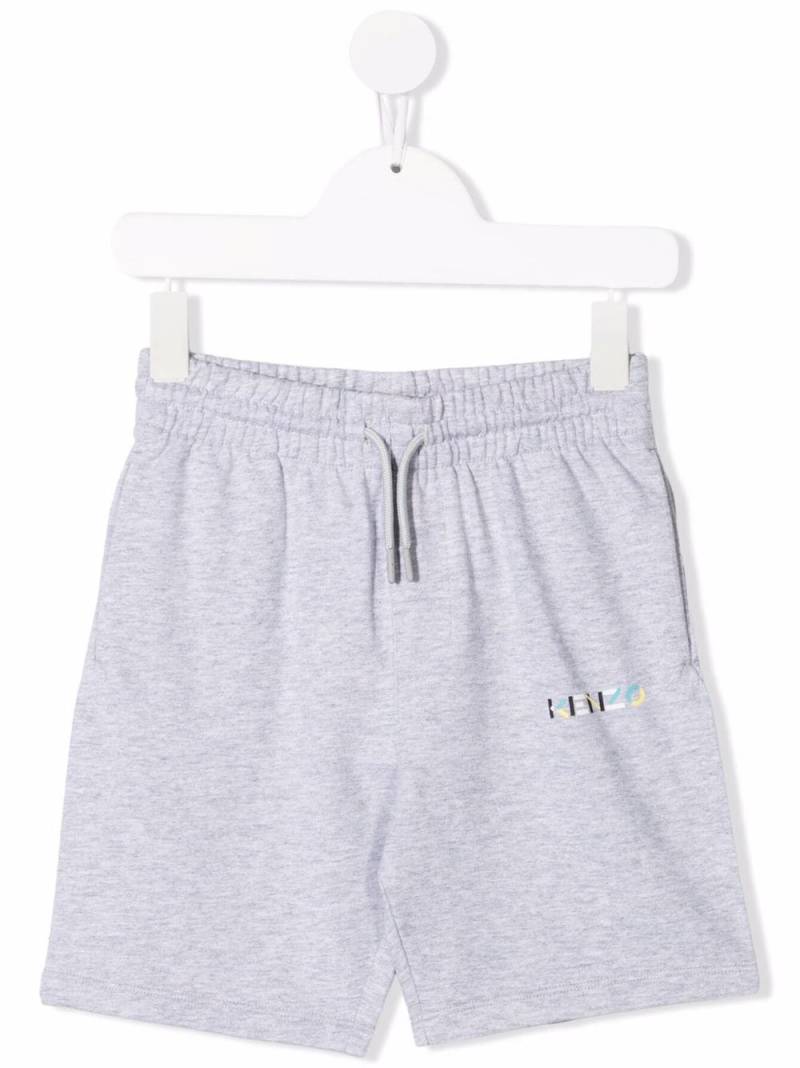 Kenzo Kids logo-embellished jersey shorts - Grey von Kenzo Kids