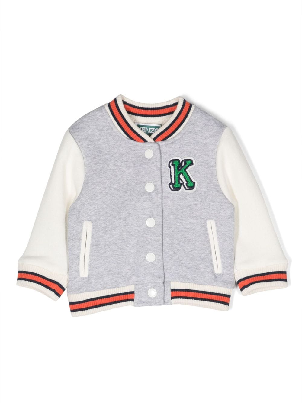 Kenzo Kids logo-embroidered bomber jacket - Grey von Kenzo Kids