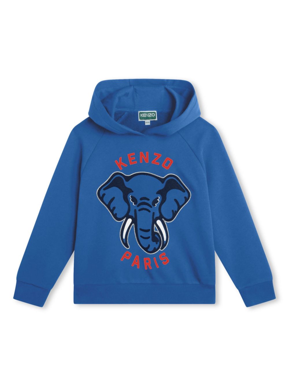 Kenzo Kids logo-embroidered cotton hoodie - Blue von Kenzo Kids