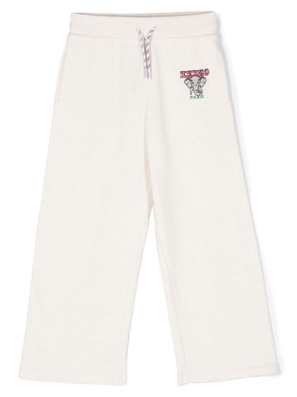 Kenzo Kids logo-embroidered cotton track pants - Neutrals von Kenzo Kids