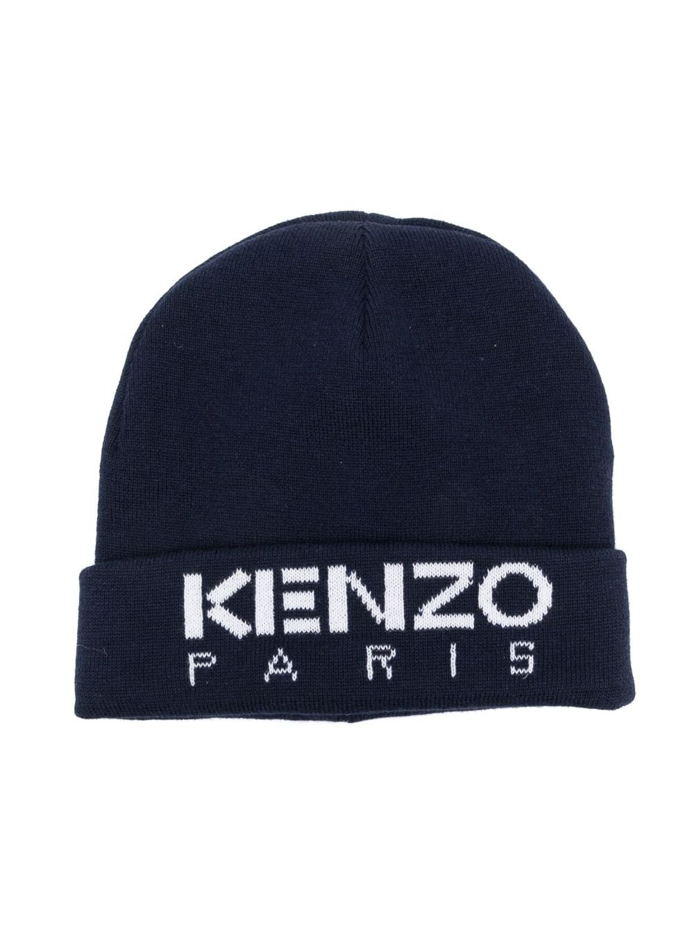 Kenzo Kids logo-embroidered knitted beanie - Blue von Kenzo Kids