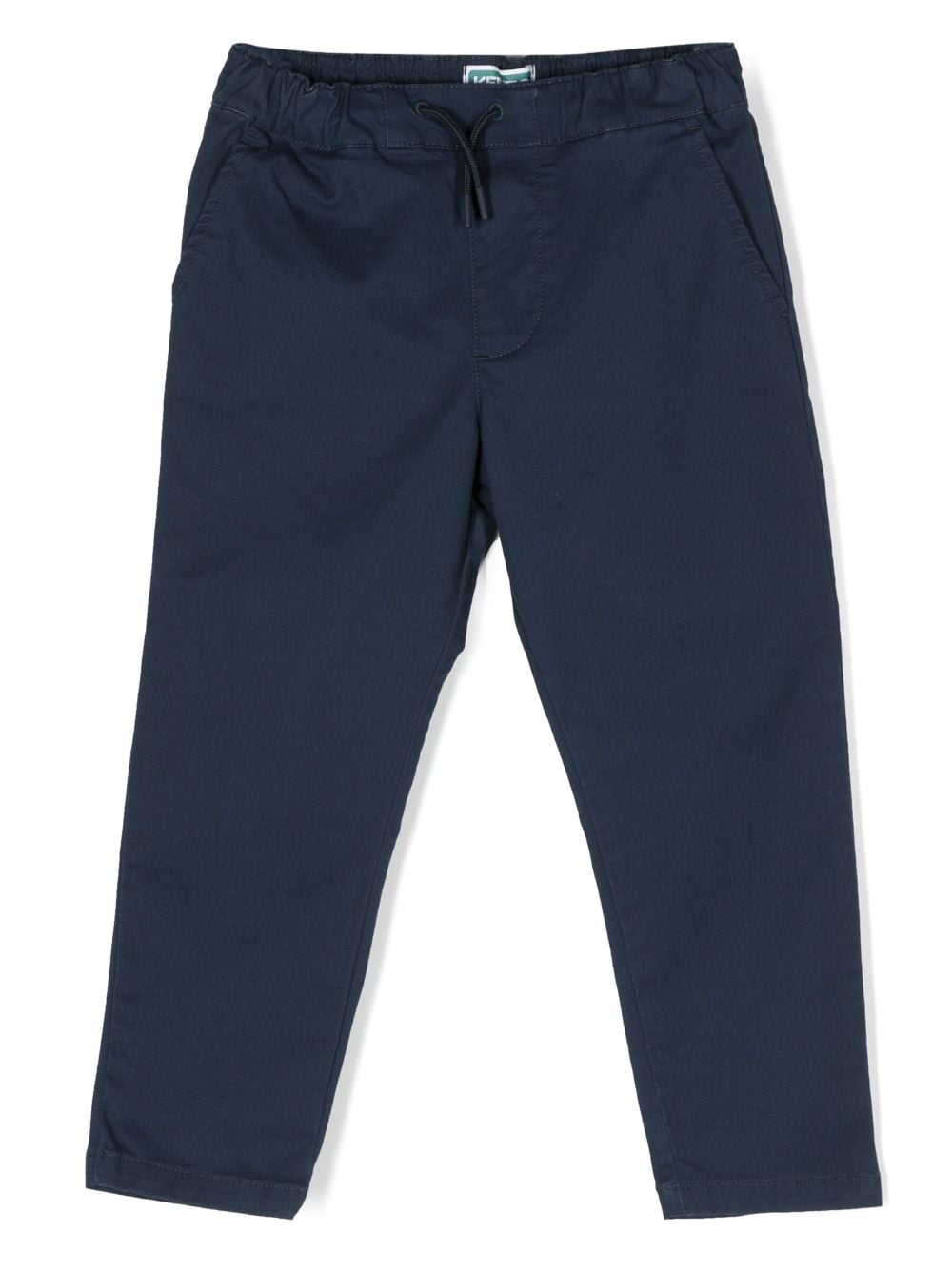 Kenzo Kids logo-embroidered straight-leg trousers - Blue von Kenzo Kids