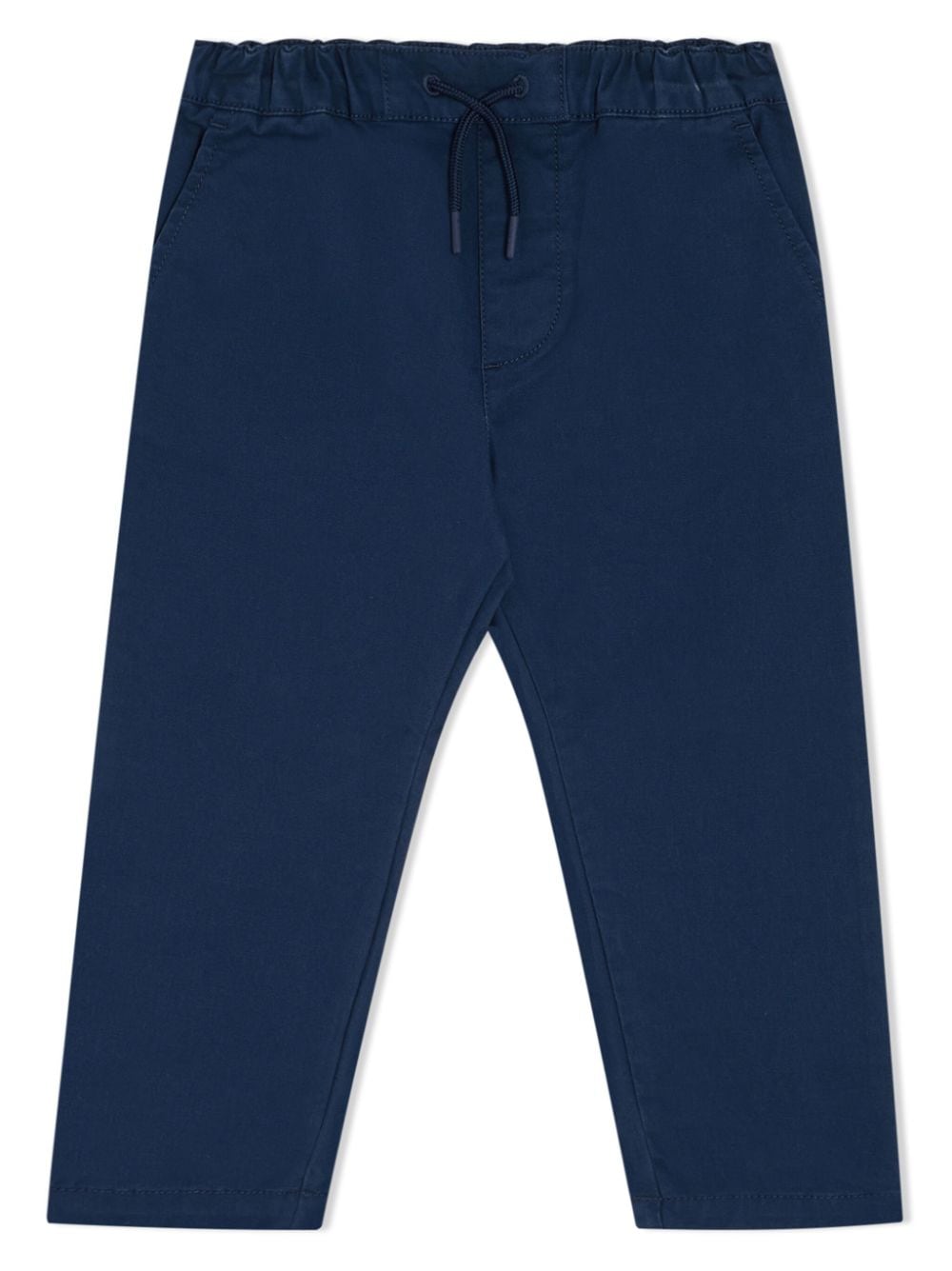 Kenzo Kids logo-embroidered twill straight-leg trousers - Blue von Kenzo Kids